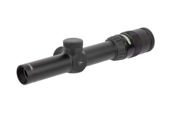 Trijicon TR24 1-4x AccuPoint with Green triangle post reticle features premium glass and a popular 30mm main tube.